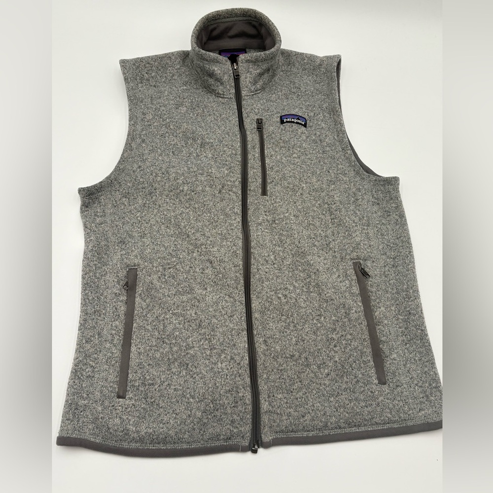 Patagonia Gray Full-Zip Fleece Vest
